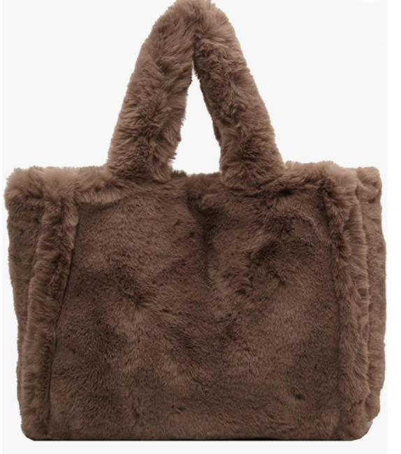 Regal Faux Fur Tote Bag